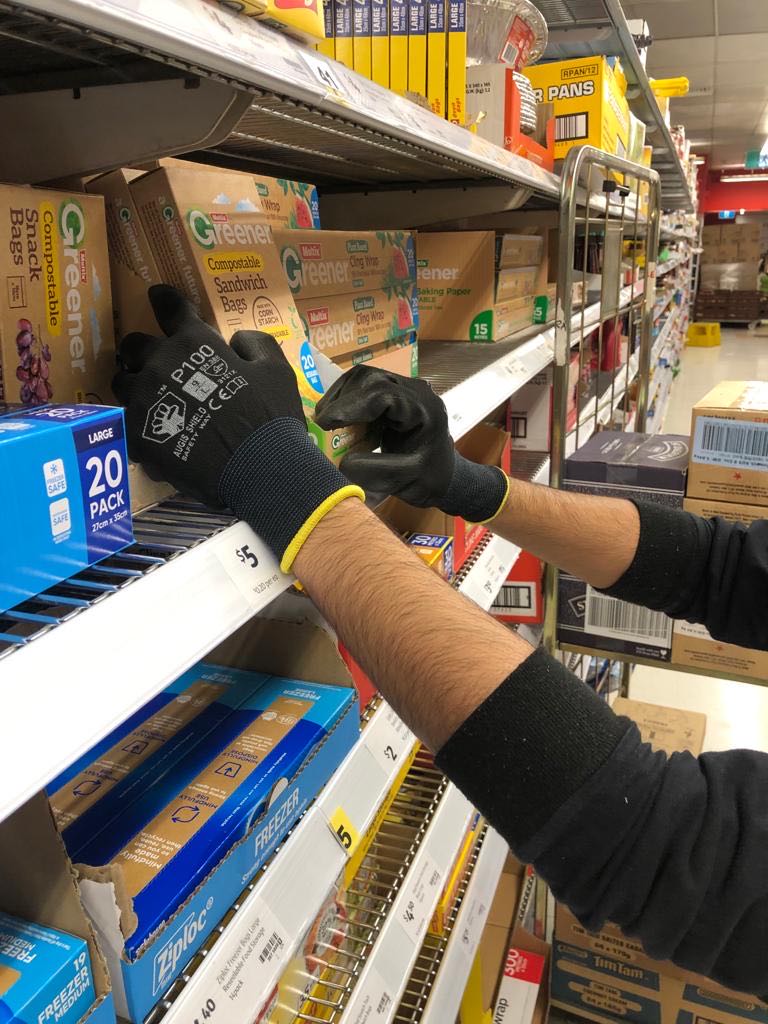 P-100 PU Coated Work Safety Gloves General Purpose Mechanic Hand Protection 12 24 PAIRS