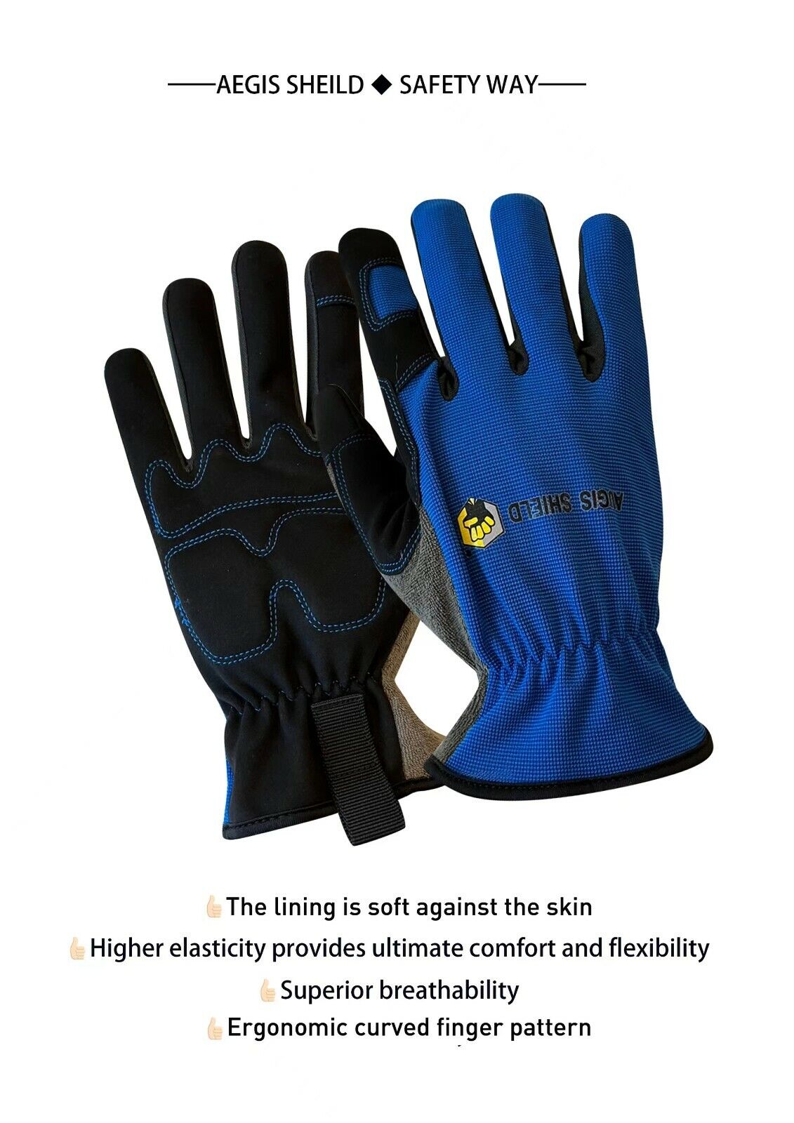 Synthetic Leather Gloves Touchscreen Safe Work Elasticated Cuffs Multi Purpose