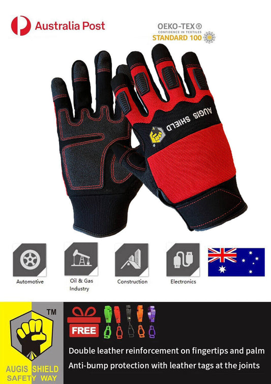 Synthetic Leather Gloves Touch Screen Safety Knuckle Protection Mechanical Work