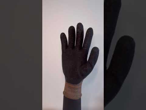 Gray Crinkle Rubber Dipped Gloves