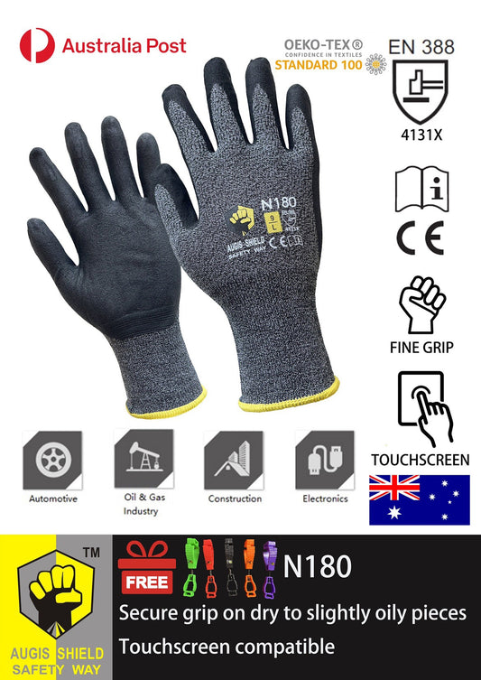 N-180 Micro-foam Nitrile Coated Work Gloves General Purpose Garden Hand Protection